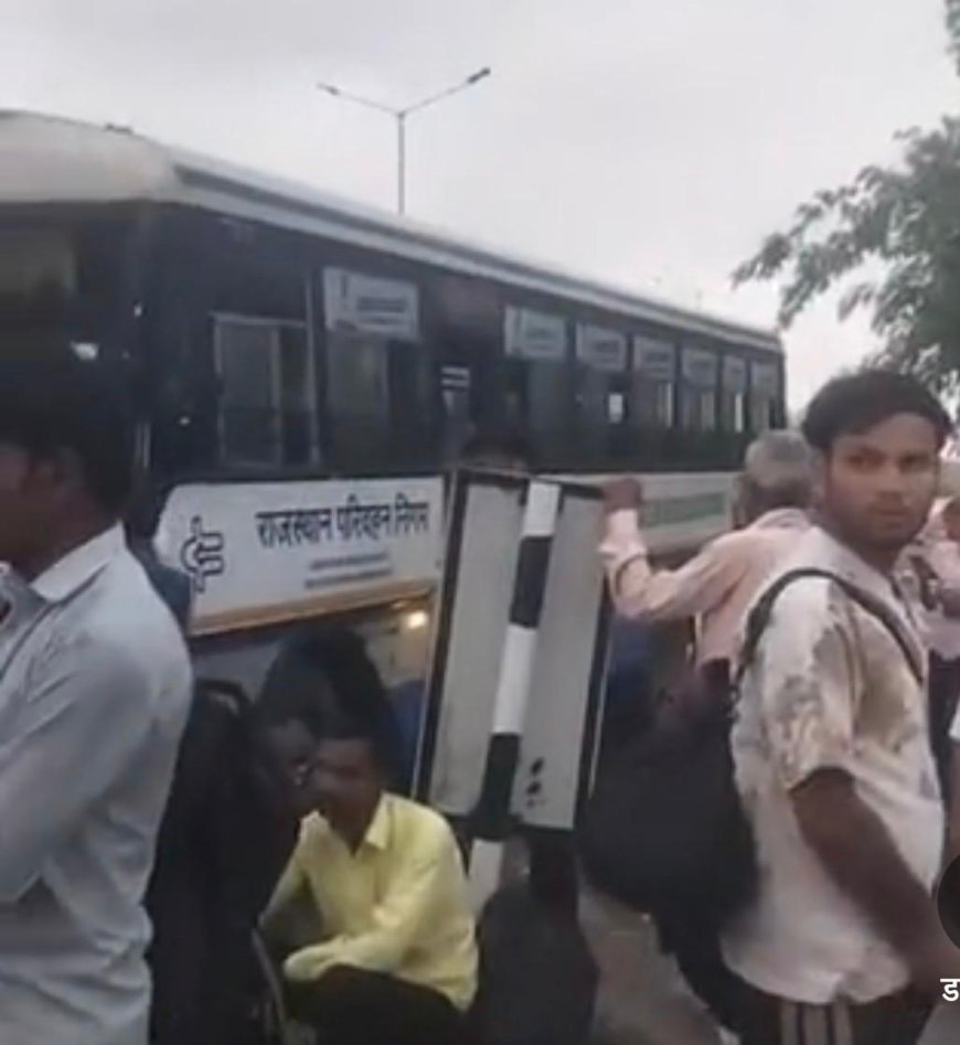 आगरा-जयपुर हाईवे पर रोडवेज बस ट्रक में घुसी, चीख-पुकार के बीच 9 घायल, तीन गंभीर