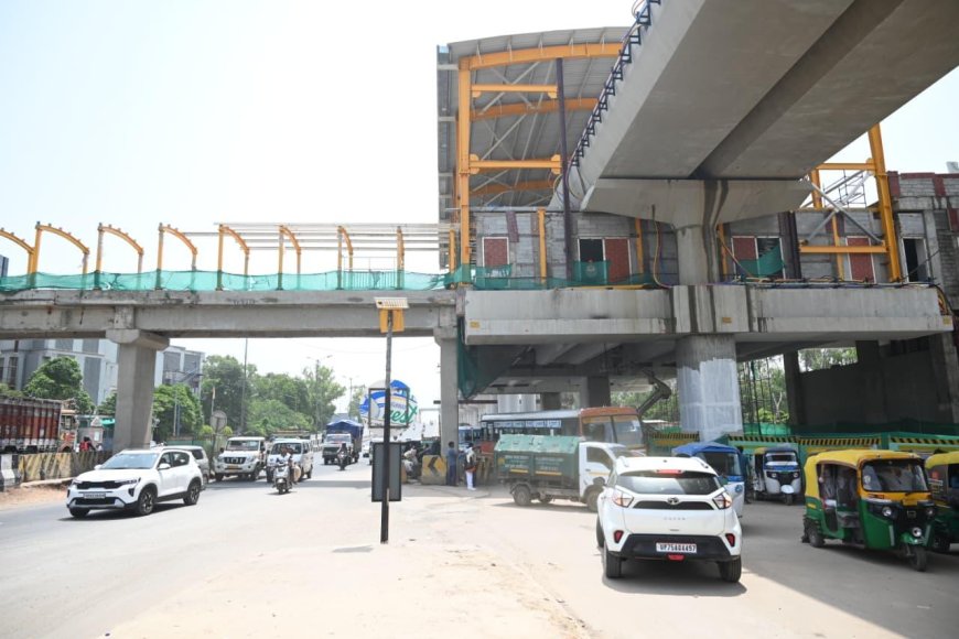 आगरा मेट्रो का सिकंदरा तक तेजी से बढ़ा निर्माण कार्य, प्रथम कॉरिडोर के सभी 152 पिलर तैयार