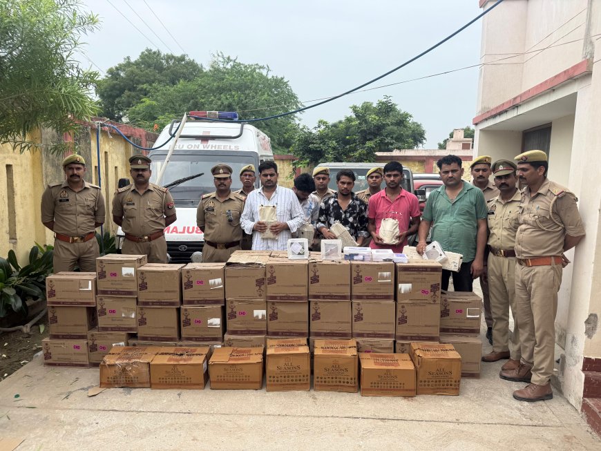 एंबुलेंस बनी ‘शराब एक्सप्रेस’, सायरन की आड़ में शराब तस्करी का खेल बेनकाब, पांच गिरफ्तार
