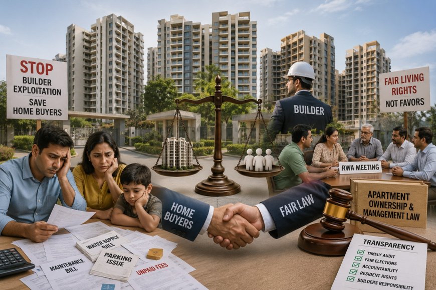 उत्तर प्रदेश कब जागेगा? फ्लैट खरीदारों को बिल्डरों और आरडब्ल्यूए की मनमानी से बचाना जरूरी