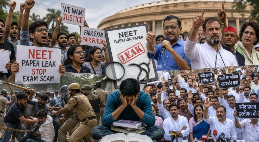 छात्रों के कंधों पर सियासत की बंदूक! नीट आंदोलन के बहाने विपक्षी दलों में श्रेय की जंग, चुनावी बिसात पर चली जा रहीं नई-नई चालें