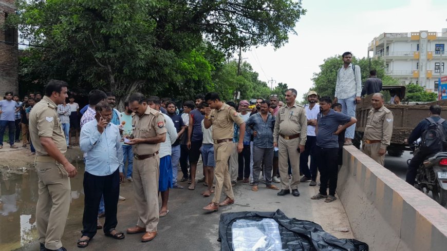 शमशाबाद रोड पर दर्दनाक हादसा, ट्रोले ने बाइक सवार को रौंदा, एक की मौत, चालक गिरफ्तार