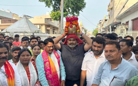 गुरु रविदास जयंती पर भाजपा शिवाजी मंडल में निकाली गई कलश वंदन यात्रा, सैकड़ों लोग हुए शामिल