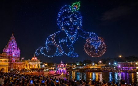 कन्हैया के जन्मोत्सव में आसमान भी होगा कृष्णमय, 500 ड्रोन रचेंगे श्रीकृष्ण की दिव्य लीलाएं, श्रीकृष्ण जन्मभूमि मथुरा में पहली बार तकनीक और आस्था का अद्भुत संगम, 4 सितंबर की रात 9 से 10 बजे के बीच होगा भव्य ड्रोन शो