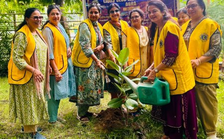 लायंस क्लब कोहिनूर ने पालीवाल पार्क में रोपे छायादार और औषधीय पौधे, नियमित देखभाल का संकल्प