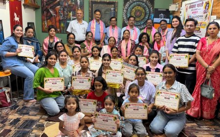 कान्हा के रंगों में रंगी प्रतिभाएं, छह स्कूलों के 39 छात्र-छात्राओं ने दिखाई चित्रकला की सृजनशीलता