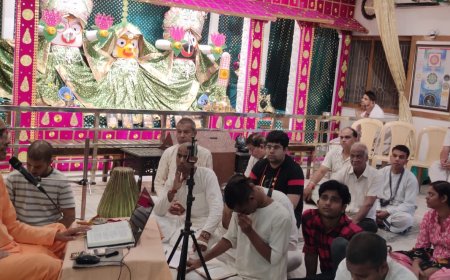 श्रीजगन्नाथ मंदिर में श्रीकृष्ण जी की बाल लीलाओं का भावपूर्ण वर्णन, भगवान को बालक मानकर प्रेम करने वाले बृजवासियों के सौभाग्य की महिमा सुन भावविभोर हुए श्रद्धालु