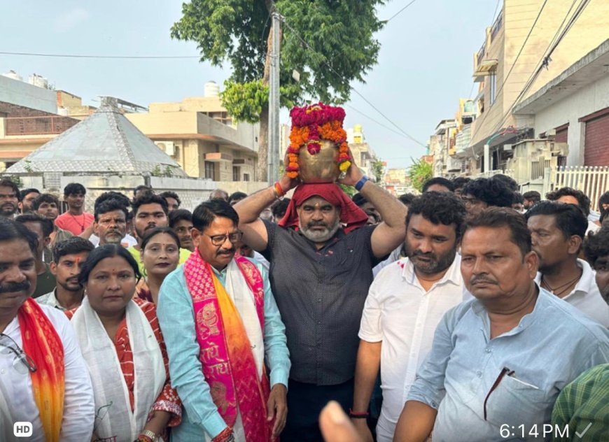 गुरु रविदास जयंती पर भाजपा शिवाजी मंडल में निकाली गई कलश वंदन यात्रा, सैकड़ों लोग हुए शामिल