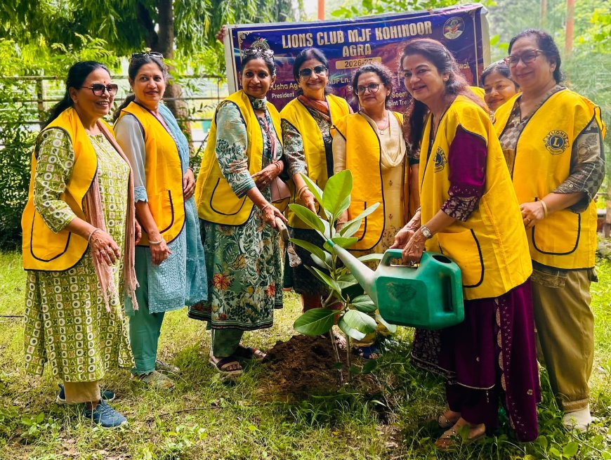 लायंस क्लब कोहिनूर ने पालीवाल पार्क में रोपे छायादार और औषधीय पौधे, नियमित देखभाल का संकल्प