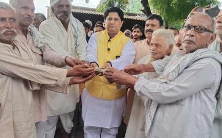 किसान का दर्द, नेता का मरहम, चेंकोरा के पीड़ित परिवारों से मिले यशपाल चौधरी, दी आर्थिक मदद