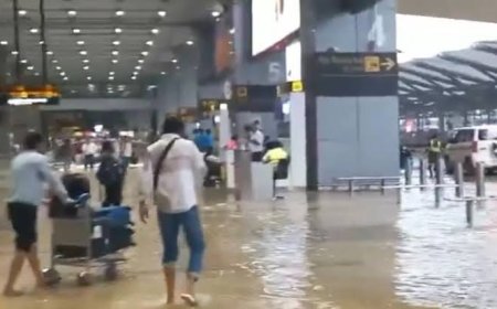 दिल्ली-एनसीआर में भारी बारिश,  पानी-पानी हुआ अंतरराष्ट्रीय एयरपोर्ट,  यात्री परेशान