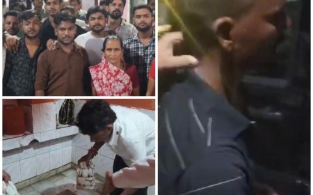 मंदिर में मूर्तियों से छेड़छाड़ के बाद बवाल, दो युवकों की पिटाई कर सौंपा पुलिस को, थाने में हंगामा
