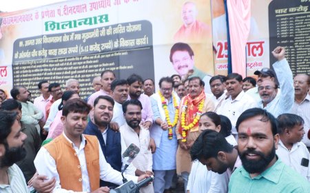 उत्तर विधानसभा क्षेत्र में 10 करोड़ से अधिक के विकास कार्यों का शिलान्यास, प्रो. बघेल-खंडेलवाल ने रखी विकास कार्यों की आधारशिला
