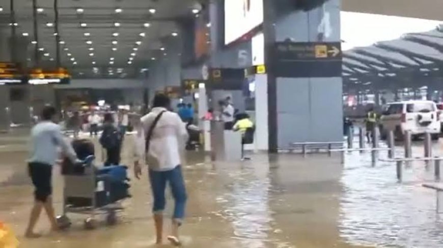 दिल्ली-एनसीआर में भारी बारिश,  पानी-पानी हुआ अंतरराष्ट्रीय एयरपोर्ट,  यात्री परेशान