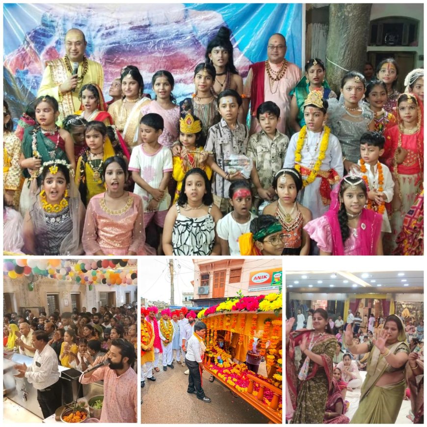 नंद के घर आनंद भयो, ताजनगरी में गूंजे कान्हा के जयकारे; मंदिरों में नंदोत्सव की धूम, बाल लीलाओं से लेकर डोला नगर भ्रमण तक दिखा ब्रज का रंग