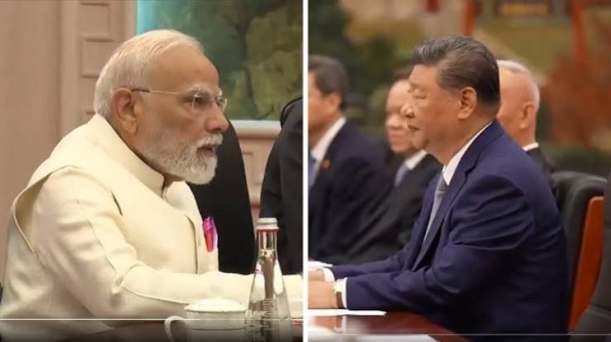 शी जिनपिंग से बोले मोदी,   मतभेद न बने विवाद,    बेहतर रिश्तों के लिए सीमा पर हो शांति