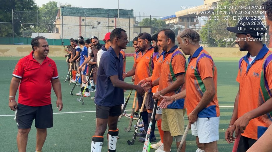 आखिरी मिनट में गोल ने पलटा खेल, आगरा में मास्टर्स हॉकी का मुकाबला 5-5 से ड्रॉ, सुखजीवन स्पोर्ट्स अकादमी मास्टर्स ने बनाई थी बढ़त, 2 पैरा वर्कशॉप मास्टर्स ने अंतिम क्षणों में बराबरी कर रोमांच बढ़ाया