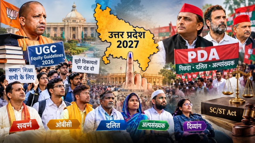 यूपी में 2027 की सियासी बिसात पर नया सवाल: भाजपा के सामने सवर्ण असंतोष, पीडीए राजनीति और सामाजिक संतुलन साधने की चुनौती
