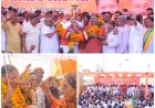 राज्यसभा सांसद बनकर पहली बार आगरा पहुंचे रामप्रताप चौहान का जोरदार स्वागत