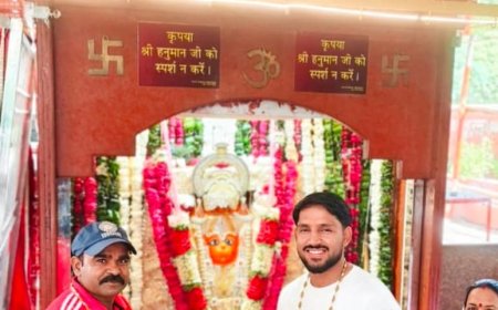 क्रिकेटर ध्रुव जूरैल ने आगरा के हनुमान मंदिर में की पूजा, नई मर्सिडीज की पूजा के बाद न्यूजीलैंड रवाना