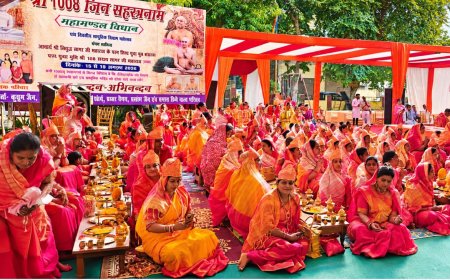 ओल्ड ईदगाह जैन मंदिर में जिन सहस्रनाम महामंडल विधान में उमड़ा श्रद्धा का सैलाब, भजनों पर झूमे श्रद्धालु