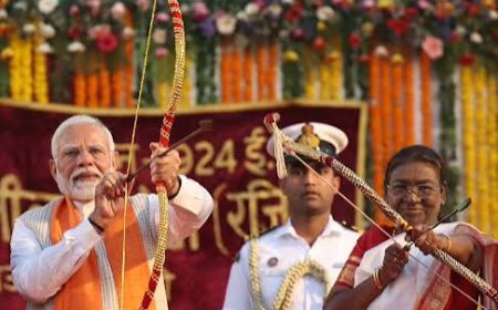 देशभर में धू-धू कर जला रावण,  दशहरा कार्यक्रम में शामिल हुए पीएम मोदी,  बोले- कोना-कोना राममय