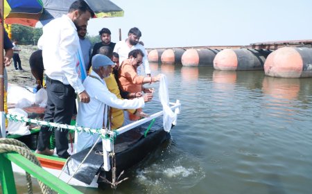 केंद्रीय मंत्री प्रो. बघेल ने यमुना में छोड़ीं 50 हजार मछलियां, जैव विविधता और मत्स्य संपदा बढ़ाने की पहल