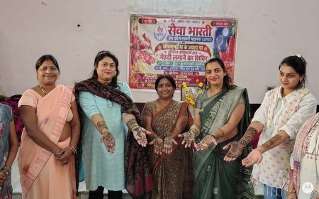 करवा चौथ पर सेवा भारती की पहल, प्रशिक्षित बालिकाओं ने 150 महिलाओं के हाथों पर रचाई मेहंदी