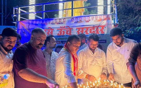 1100 दीपों से जगमगाया सरदार पटेल का प्रतिमा स्थल, भाजपा ओबीसी मोर्चा ने दी श्रद्धांजलि