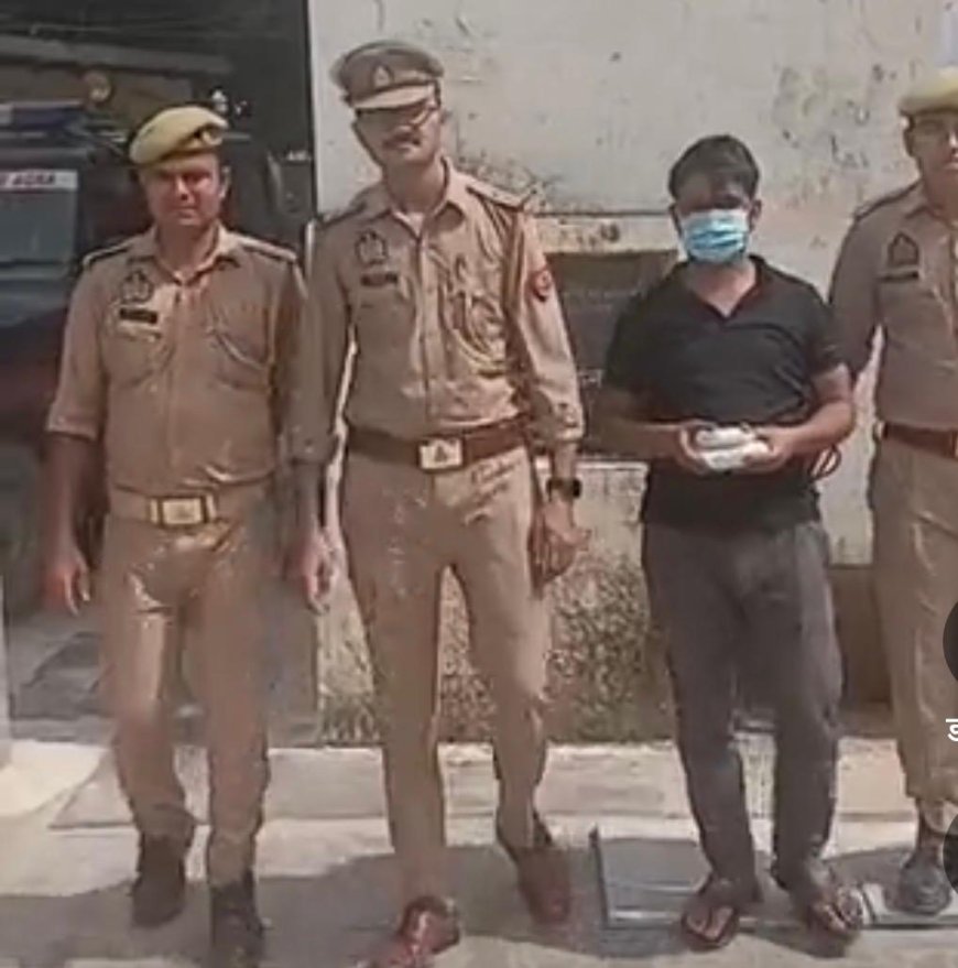 आगरा में कार में छिपी थी 15 लाख की नशीली खेप, पुलिस ने घेराबंदी कर तस्कर को दबोचा