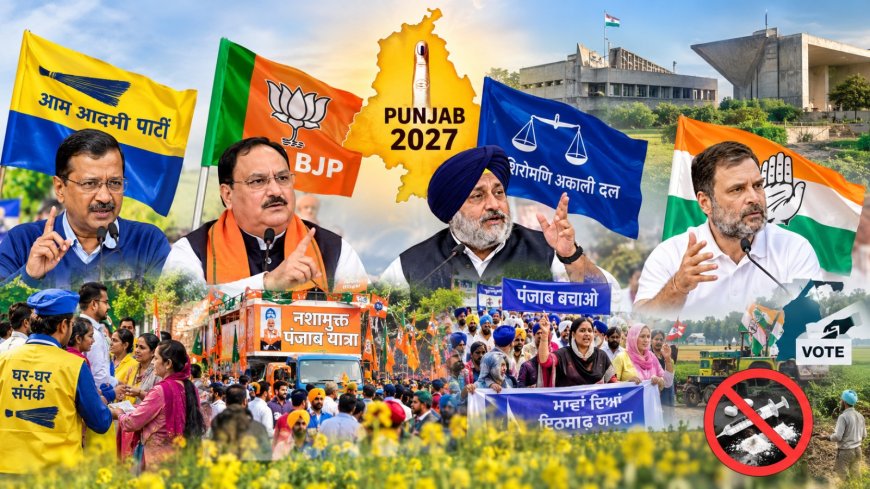 पंजाब चुनाव की तैयारी तेज, चारों दल मैदान में; राजा वड़िंग के इस्तीफे से कांग्रेस की रणनीति पर असर?, आप का घर-घर संपर्क, भाजपा की नशामुक्ति यात्रा, अकाली दल की ‘पंजाब बचाओ’ रैलियां, कांग्रेस के सामने नए नेतृत्व के साथ अभियान की चुनौती