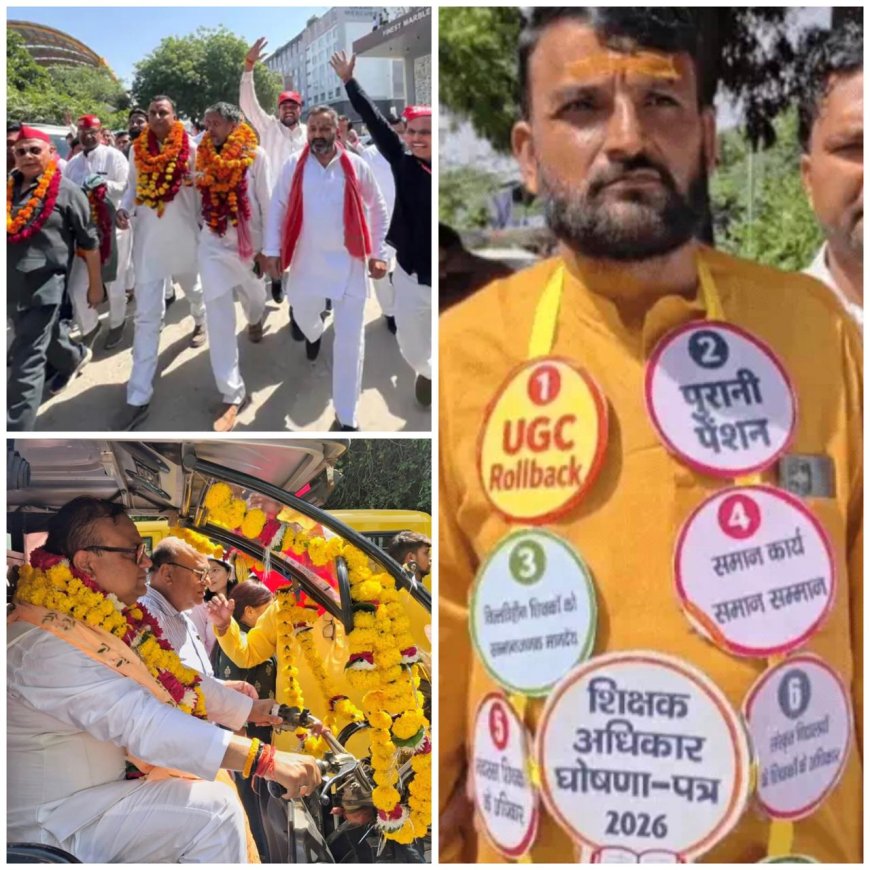 तांगे से लेकर ई-रिक्शा तक, आगरा एमएलसी नामांकन में प्रत्याशियों ने दिखाया अलग अंदाज