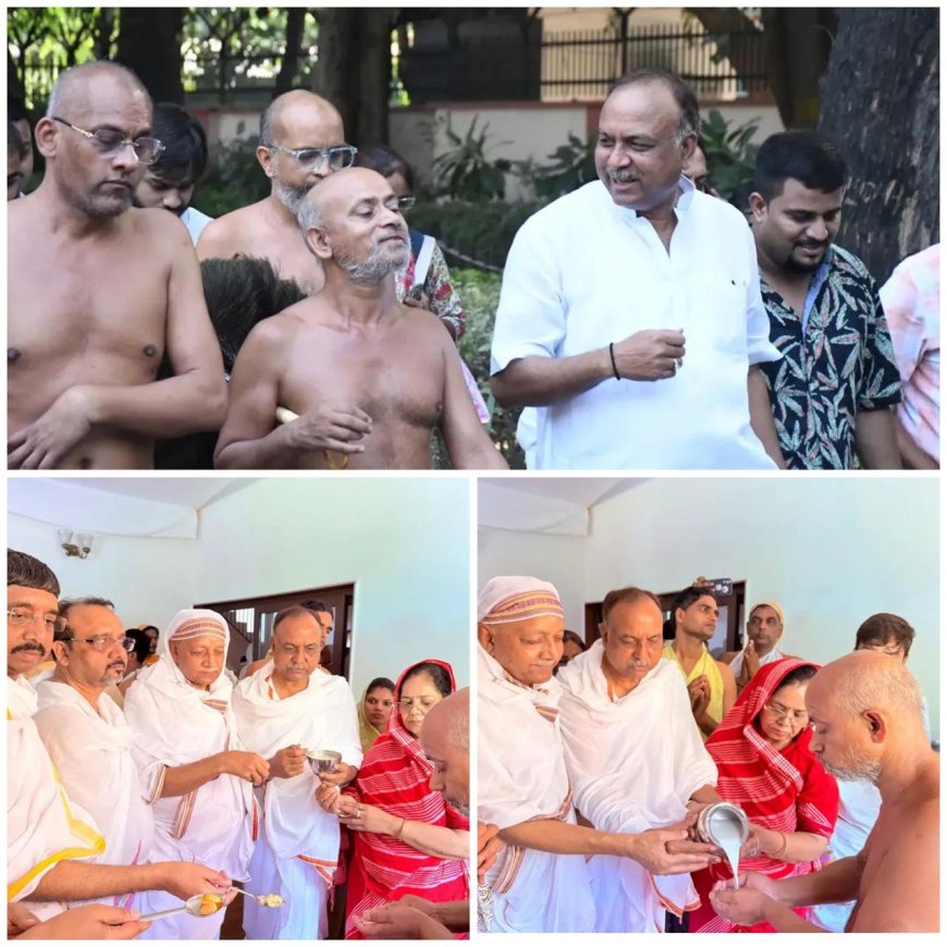 जब सांसद नवीन जैन के घर एक साथ पहुंचे सात मुनिराज, आहार चर्या बनी अविस्मरणीय क्षण