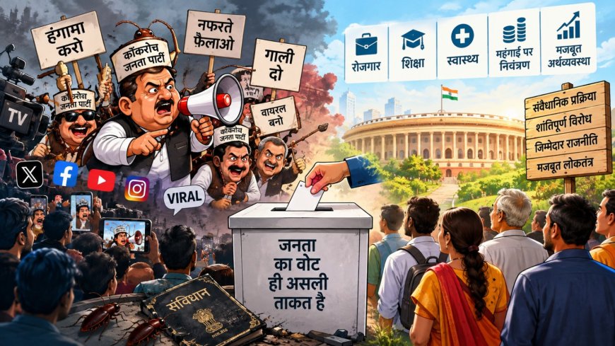 कॉकरोच क्रांति का खतरनाक खेल! वोट नहीं मिलते तो सड़कों पर हंगामा, दलीलें खत्म तो गाली गलौज!