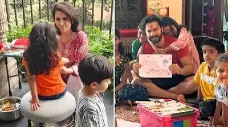फिल्म इंडस्ट्री में भी नवमी की धूम,   नीतू कपूर ने  धोए पोती राहा के पैर, वरुण धवन ने बेटी संग दिखाई कन्या पूजन की तस्वीर
