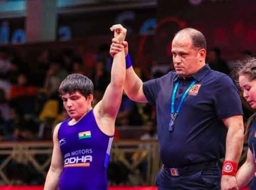 विश्व कुश्ती में भारत मनीषा का ऐतिहासिक स्वर्ण, फाइनल में अमेरिकी पहलवान को 8-6 से हराया; 0-6 से पिछड़ने के बाद की शानदार वापसी, विश्व कुश्ती चैंपियनशिप में गोल्ड मेडल जीतने वाली भारत की पहली महिला पहलवान बनीं
